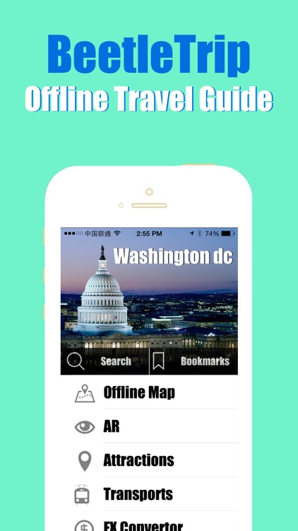 Washington DC travel guide and offline city map, Beetletrip Augmented Reality Washington D.C. Metro Train and Walks