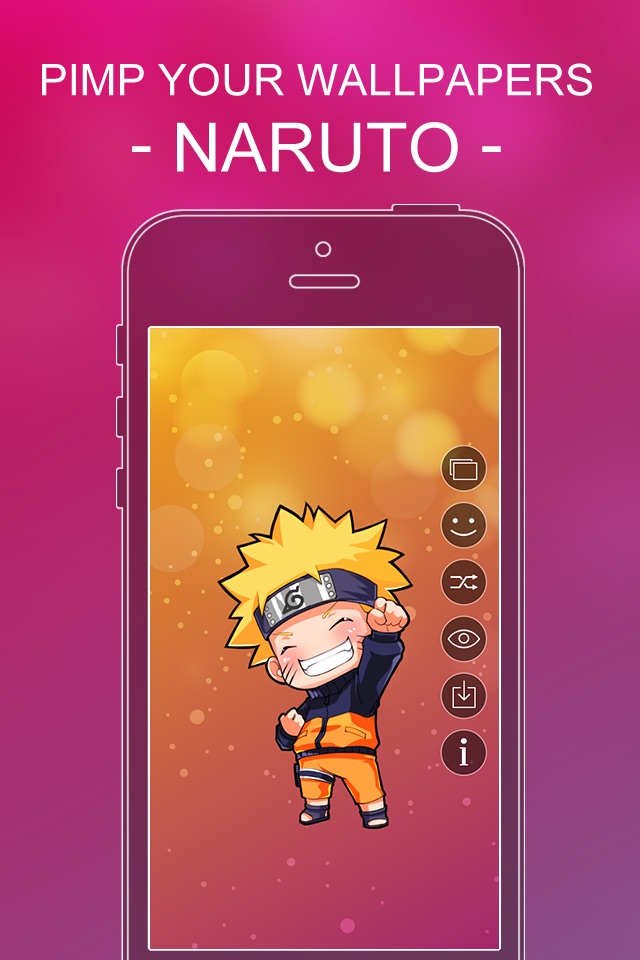 Pimp Your Wallpapers Pro - Naruto Edition for iOS 7 screenshot 2