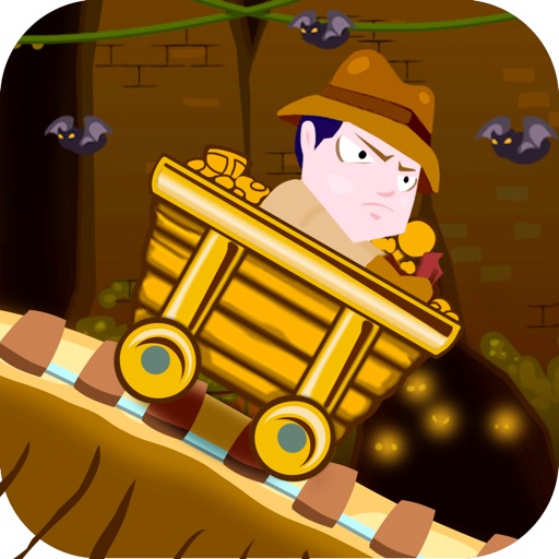 ``Action Race of Jumpy Temple Jones: Mine-Cart Rail Escape Racing Free iOS App