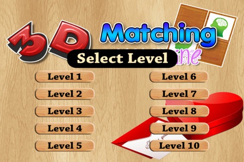 `` 3D Matching Valentine Cards - Train your brain with pair matching game screenshot 4