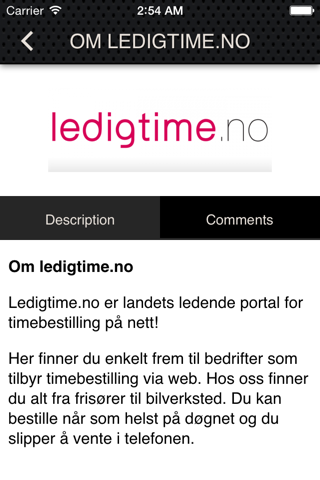 ledigtime.no screenshot 3