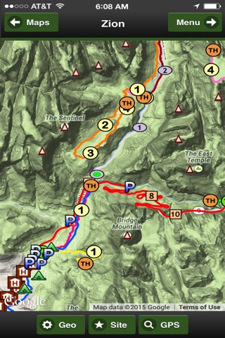 Zion Trail Map Offline screenshot 3