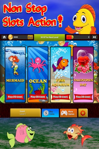 Aquarium Slots Bonanza - 777 New Casino Gambling Game With Big Win in Las Vegas City LT XP Free screenshot 3