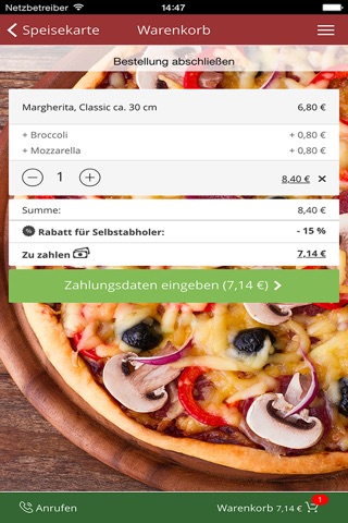 Milano Holzofenpizza screenshot 2