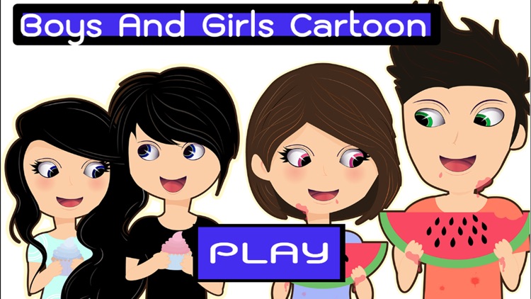 Boys And Girls Cartoon Coloring Pages