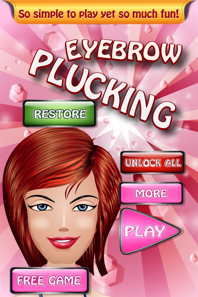 Hairy Eyebrow Plucking Salon Game - Beautiful brows for trendy princess pou girls FREE screenshot 4