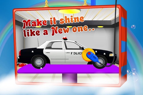 Police Car Wash – Cleanup messy vehicle in this auto cleaning game screenshot 3