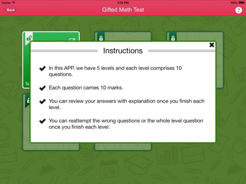 Gifted Math Test Lite screenshot 2