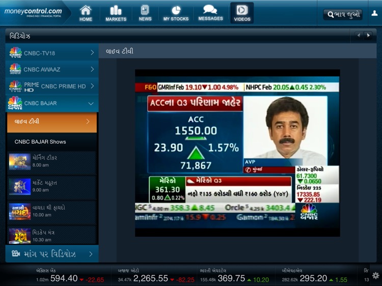 moneycontrol for iPad - Financial Markets and Business News