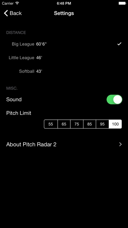 Pitch Radar 2 - Baseball radar gun with reports