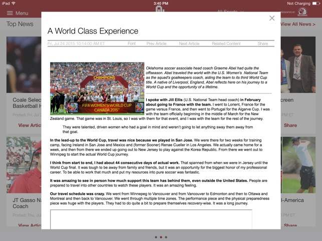 SoonerSports2Go for iPad(圖2)-速報App