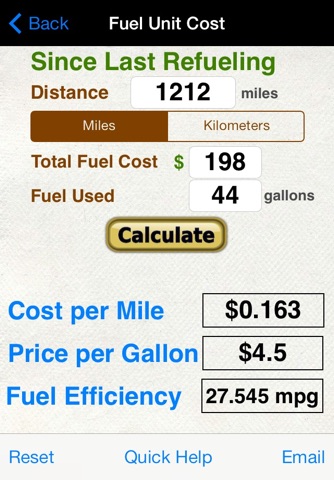 Fuel Calculator: MPG, L100k screenshot 3