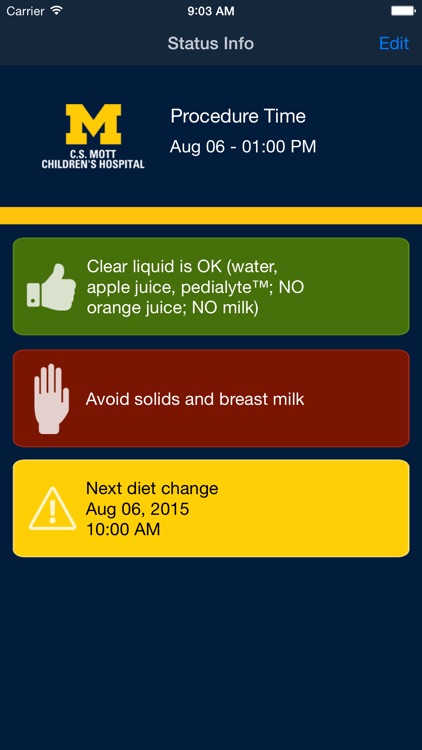 MOTT Pre-Operative Diet