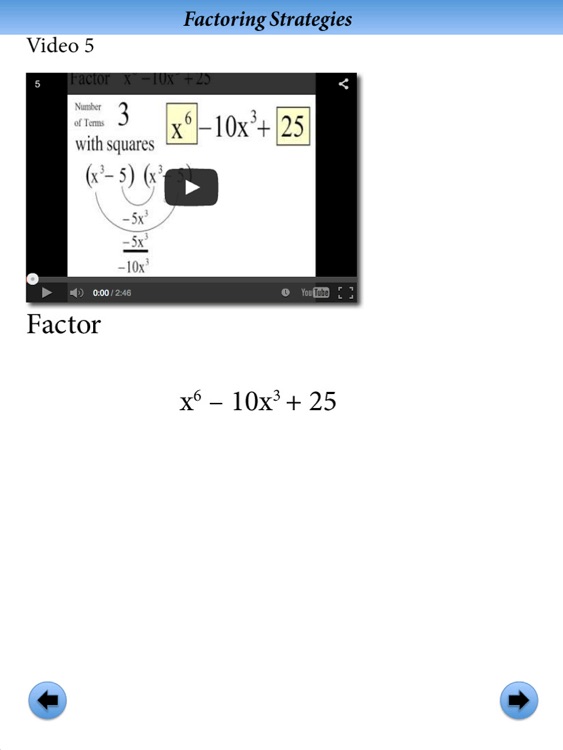 Factoring Strategies & Solving Quadratic Equations