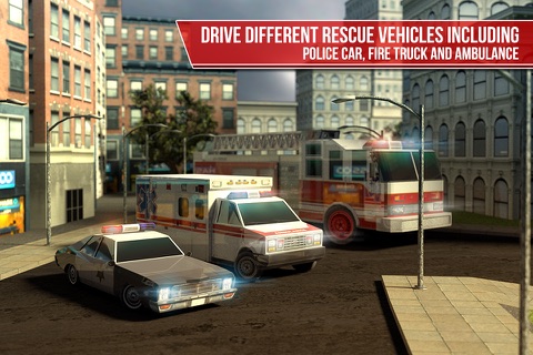 Emergency Simulator PRO - Driving and parking police car, ambulance and fire truck screenshot 3