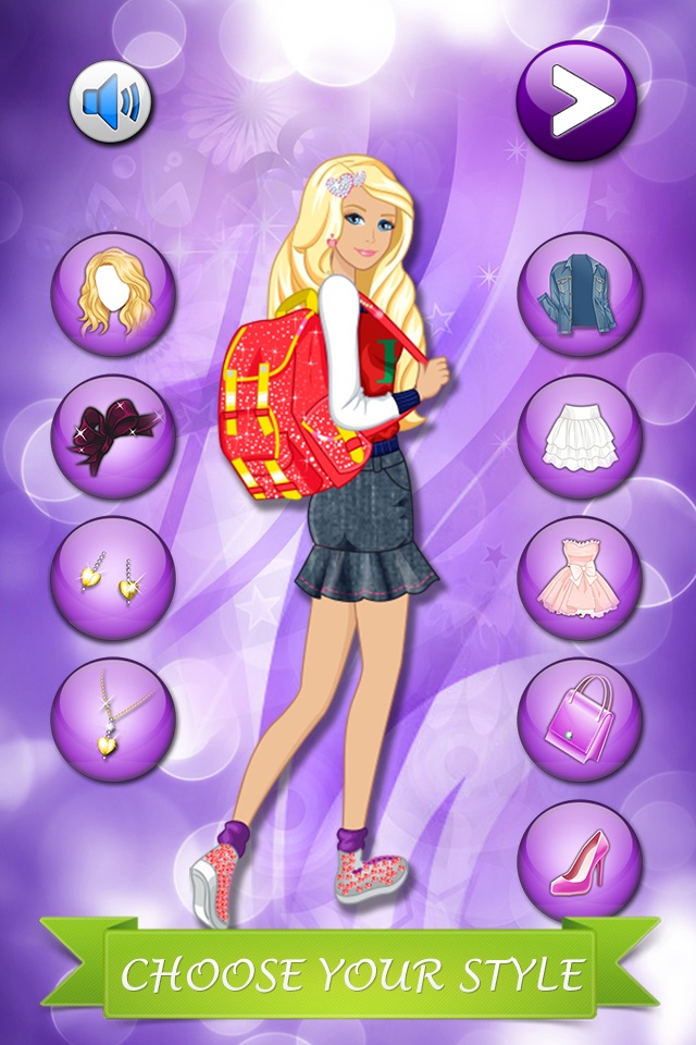 School Girl Stylish Clothes - Dress Up Game for Girls and Kids screenshot 2