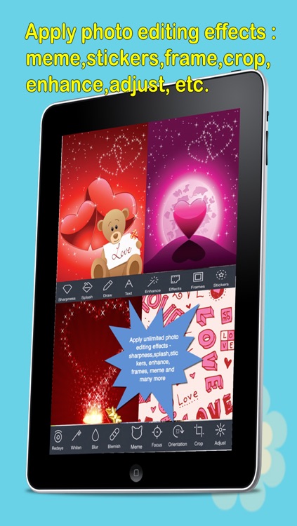 Love e-Cards and Wallpapers Maker.Customising and sending romantic love and valentine cards