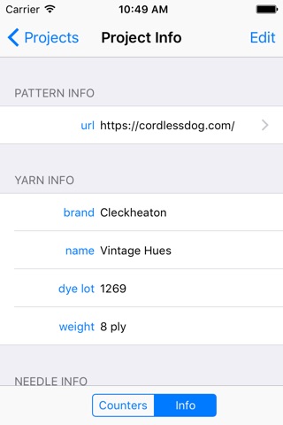 Knit Counter screenshot 2