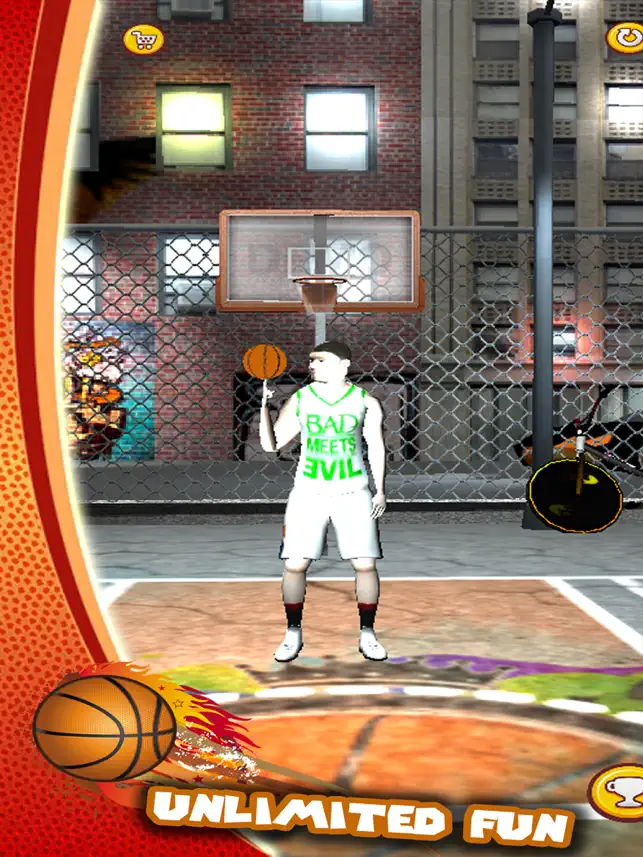 Basketball street player shooting ball sport 3D Simulator free game, game for IOS