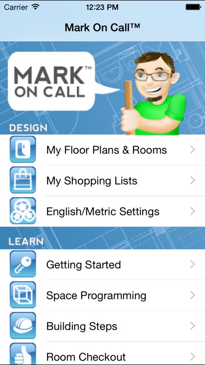 Home Design DIY Interior Room Layout Space Planning & Decorating Tool - Mark On Call for iPhone