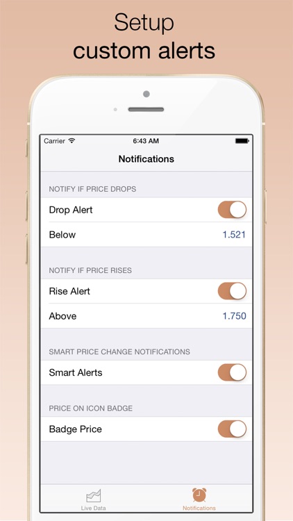 GBP/USD Forex Watch - live british pound sterling vs dollar currency exchange rate /w charts, push notifications, custom alerts and more...