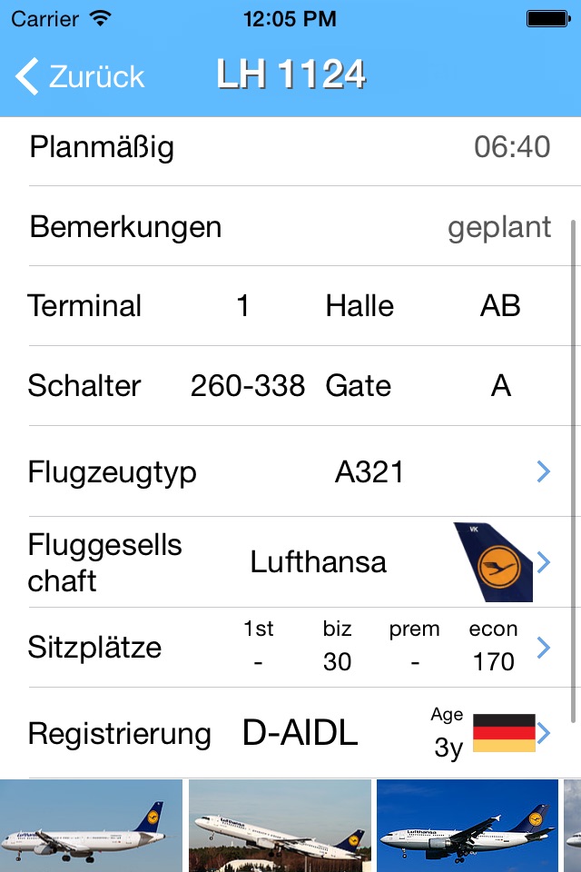 Flughafen DE Airport  iPlane Fluginformationen screenshot 2