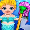 Mermaid Dream House - Little Ocean Kids Clean, Wash & Care Games