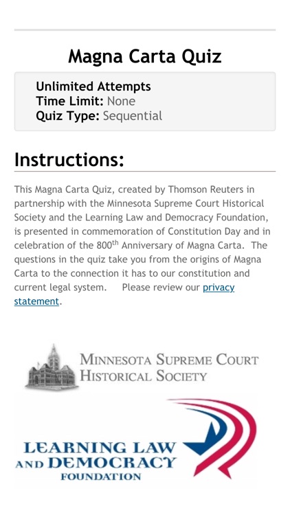 Magna Carta Quiz