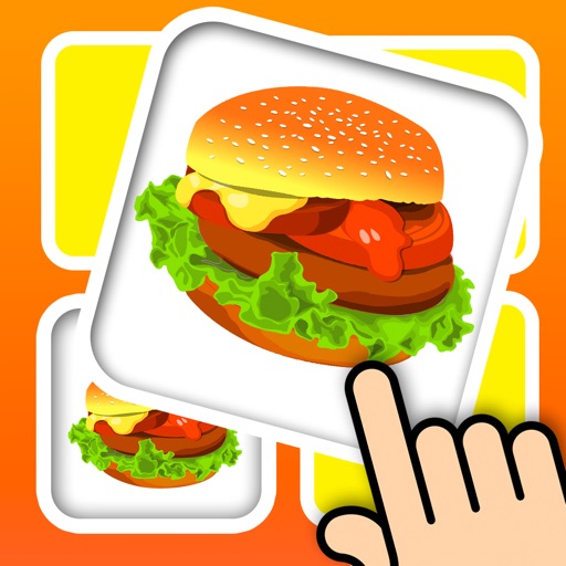 Memo match food card 3D - Build your kids brain with tasty food and snack Icon