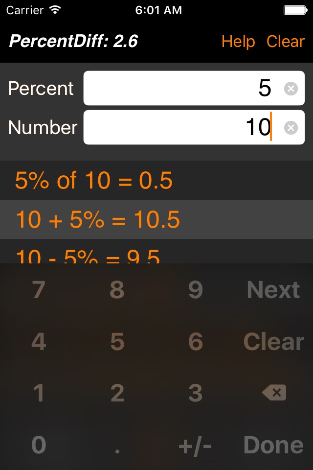 PercentDiff - the Shaolo Percent and Percentage Calculator screenshot 3