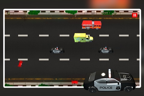 Emergency Vehicles 911 Call 2 - The ambulance, firefighter & police crazy race - Free Edition screenshot 3