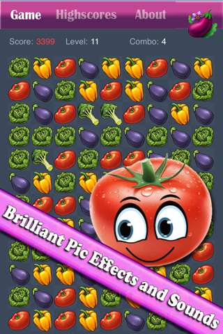 Vegetable Blast Mania - smash hit farm vegetable crush heroes game free screenshot 2