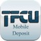 After installing this app, TFCU members should login to the TFCU Mobile banking app and select Mobile Deposit from the Menu