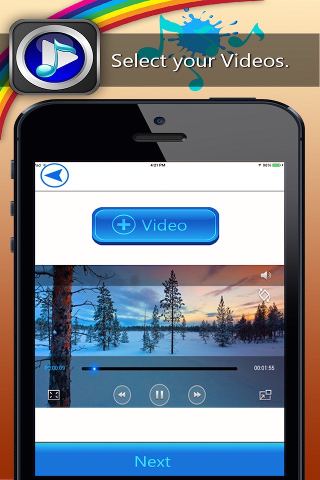 Customize Video Generator: Add Music, Sound Tracks to Video Clips screenshot 2