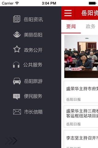 岳阳市人民政府 screenshot 2