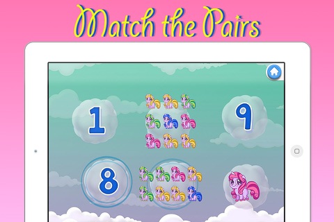 Pony Numbers Count & Quantity hiding Peekaboo Puzzle : Teaching Math Series for kids of Montessori FREE screenshot 2
