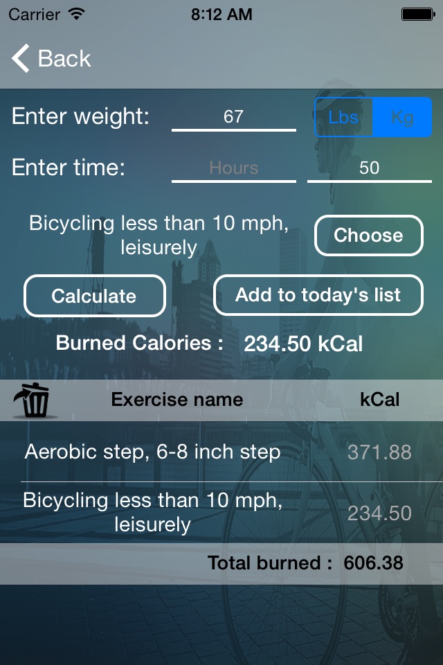 Calories Burned And Intake screenshot 2