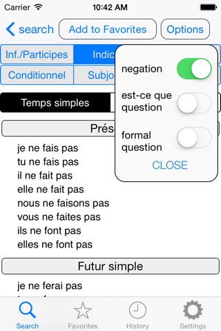 Verbole French Verbs screenshot 2
