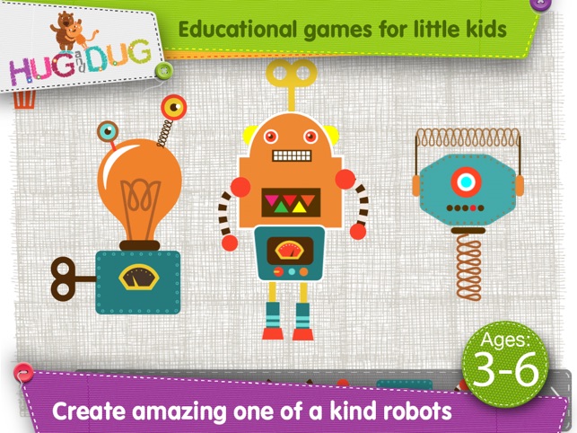 HugDug Robots - Little kids and toddlers build amazing robot(圖1)-速報App