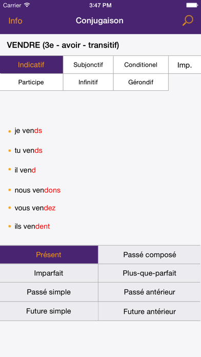 How to cancel & delete French Verbs Conjugations - Free App made by teachers from iphone & ipad 1