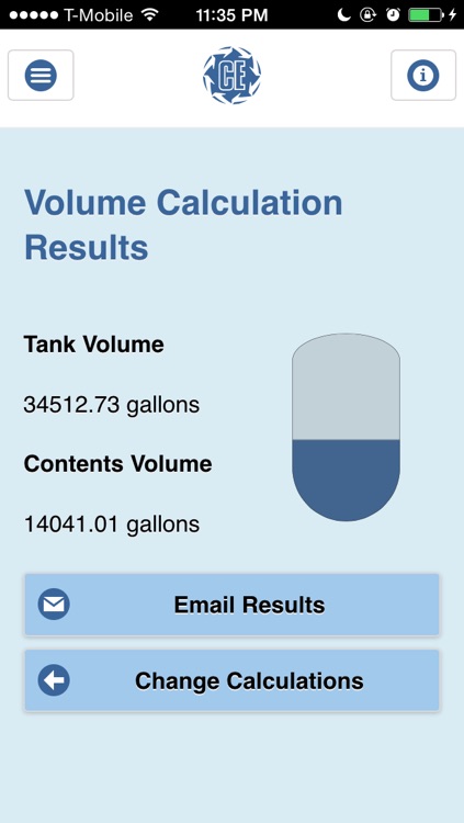 CE Tank Volume Calculator