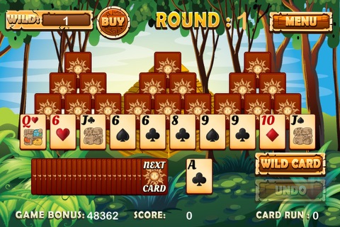 Ancient Mayan Tri Tower Pyramid Solitaire screenshot 2