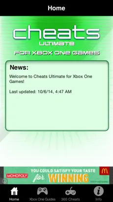 Captura de Pantalla 1 Cheats Ultimate for Xbox One iphone