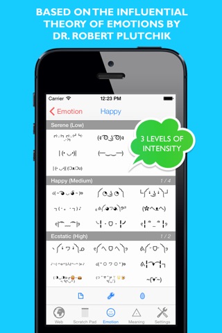 Text Faces - SMS Emotions, Symbols & Phrases Organizer screenshot 3