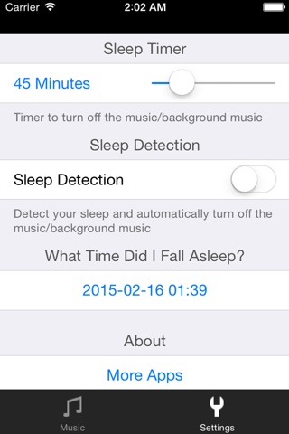 Sleep Detection Player - Detect your sleep and turn off the background music screenshot 2