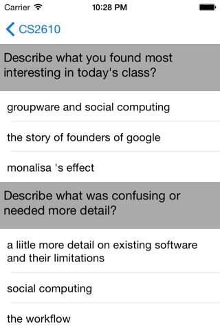 CourseMIRROR from MIPS Research screenshot 4