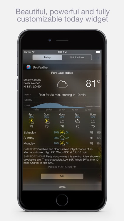 BeWeather 2 Free - Custom Weather Widget and App