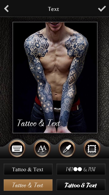 Tattoo Text Pro - Photo Editor to add tattoo on body art inked & artist fonts on pic