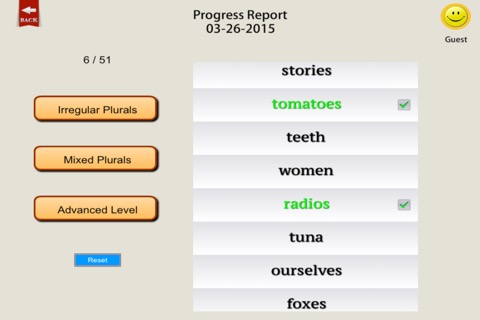 Irregular Plurals Free - English Language Art Grammar Appのおすすめ画像4