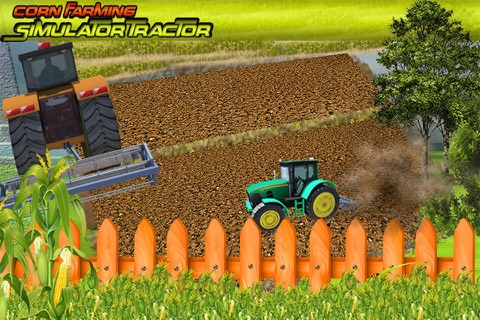 Corn Farming Tractor Simulator - 3D Agriculture Farm Plowing Yield Crop Growing & Reaping Machine screenshot 3